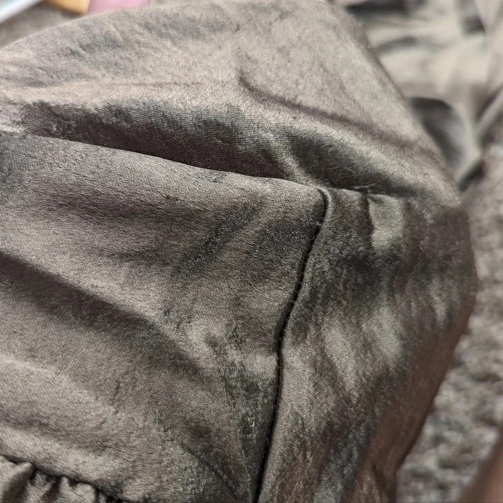 Xscape By Joanna Chen Ruffle Metallic Bronze Bodycon Formal Dress Size 4 - Picture 12 of 12